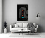 Dots Under the Rainbow Glass Wall Art.