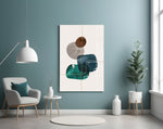Dance of Earth Colors Glass Wall Art.