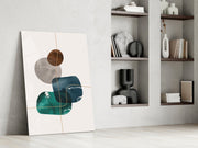 Dance of Earth Colors Glass Wall Art.