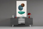 Dance of Earth Colors Glass Wall Art.