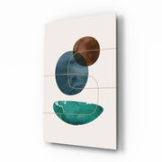 Dance of Earth Colors Glass Wall Art.
