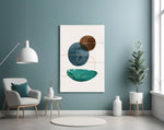 Dance of Earth Colors Glass Wall Art.