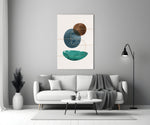 Dance of Earth Colors Glass Wall Art.