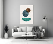 Dance of Earth Colors Glass Wall Art.