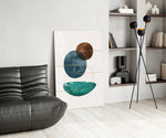 Dance of Earth Colors Glass Wall Art.