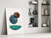 Dance of Earth Colors Glass Wall Art.
