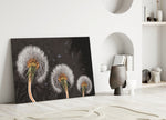 Dandelions Glass Wall Art.