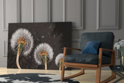 Dandelions Glass Wall Art.