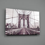Brooklyn Bridge Glass Wall Art.