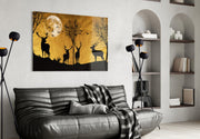 Deers Glass Wall Art.