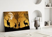 Deers Glass Wall Art.