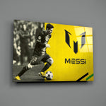 Monochrome Football Maestro Glass Wall Art