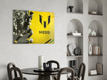 Monochrome Football Maestro Glass Wall Art