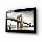 Twee Bruggen met Gedempte Skyline – Glasschilderij