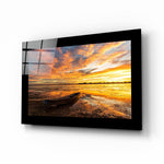 Wolken bij Zonsondergang – Glasschilderij