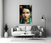 Virtuele schoonheid – Glasschilderij