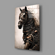 Krijger's paard – Glasschilderij