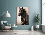 Krijger's paard – Glasschilderij