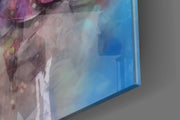Watercolor spat Meditating Boeddha – Glasschilderij