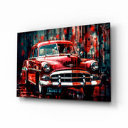 Vintage Amerikaanse auto – Glasschilderij