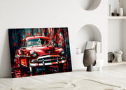 Vintage Amerikaanse auto – Glasschilderij