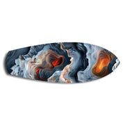 Lava Geode Abstract Glass Wall Art.
