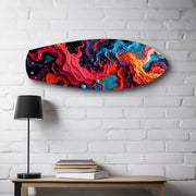 Cosmic Swirl Vibrant Abstract Glass Wall Art.