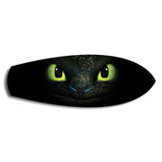 Black Dragon Green Eyes Glass Wall Art.