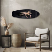 Dark Horned Creature Fantasy Glass Wall Art.