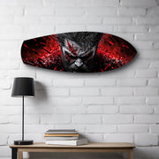 Brutal Warrior Bloody Portrait Glass Wall Art.