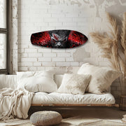 Brutal Warrior Bloody Portrait Glass Wall Art.