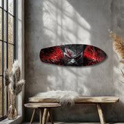 Brutal Warrior Bloody Portrait Glass Wall Art.