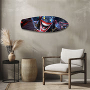 Crazy Mask Anti-Hero Comic Glass Wall Art.