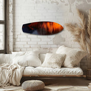 Cinematic Cowboy Silhouette Glass Wall Art.