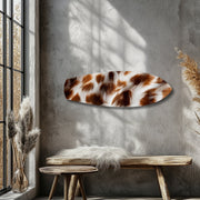 Cow Hide Texture Glass Wall Art.