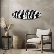 Zebra Stripe Glass Wall Art.