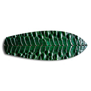 Emerald Crocodile Skin Glass Wall Art.