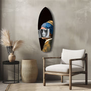 Pearl Earring Modern Renaissance Glass Wall Art.