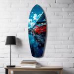 Red Racing Car Speed Tempered Glass Wall Art.