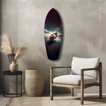 Motorcycle Racer Speed Lines Tempered Glass Wall Art.