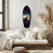 Motorcycle Racer Speed Lines Tempered Glass Wall Art.