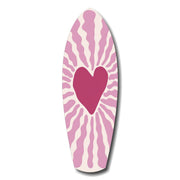 Pink Heart Burst Minimal Glass Wall Art.