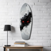 Smoke Beast Red Eyes Dark Fantasy Glass Wall Art.
