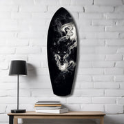 Smoke Wolf Dark Spirit Glass Wall Art.