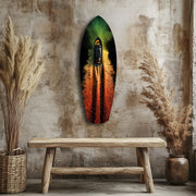 Smoke Trail Speedboat Aerial Glass Wall Art.