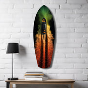 Smoke Trail Speedboat Aerial Glass Wall Art.