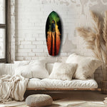Smoke Trail Speedboat Aerial Glass Wall Art.