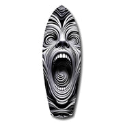 Screaming Face Op Art Swirl Surreal Glass Wall Art.