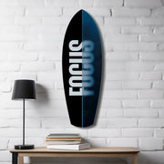 Focus Typography Split Motivational Glass Wall Art.