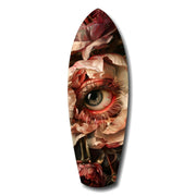 Surreal Eye Peony Bloom Dark Romance Glass Wall Art.